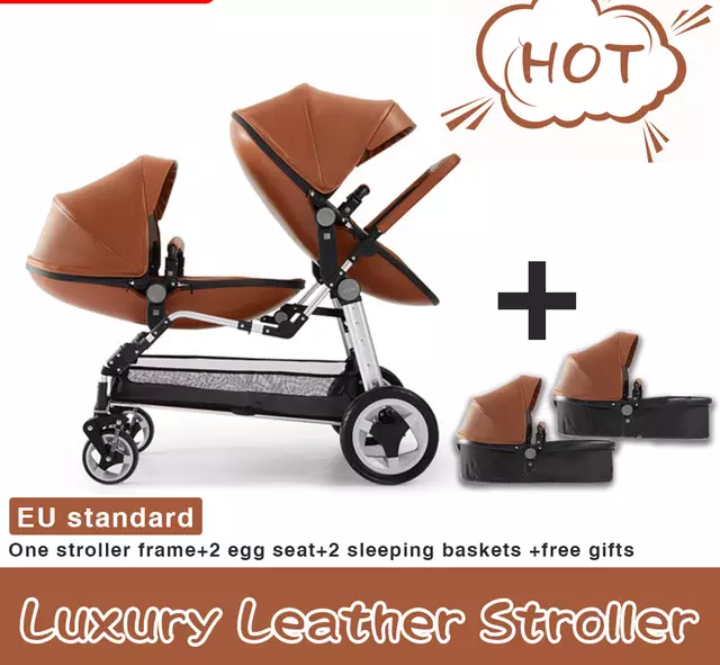 Leather Twin Strollers