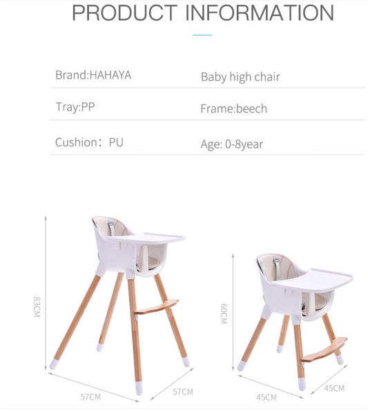 Modern Wooden High Feeding Chair