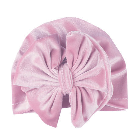 Baby velvet bow hats