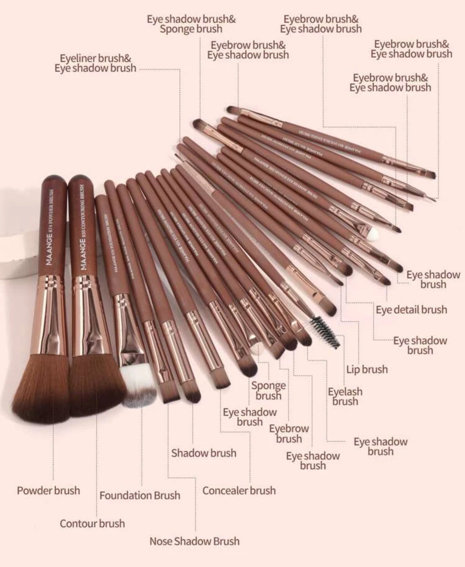 Make up brush set