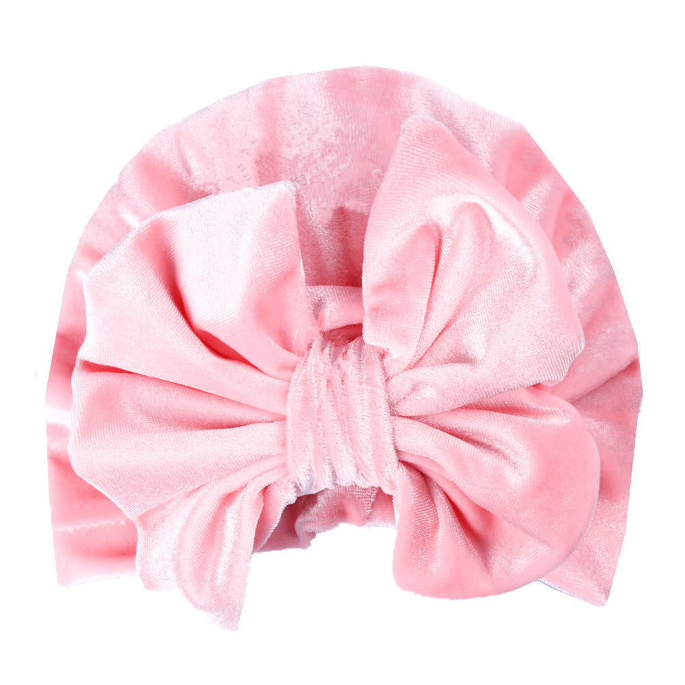 Baby velvet bow hats