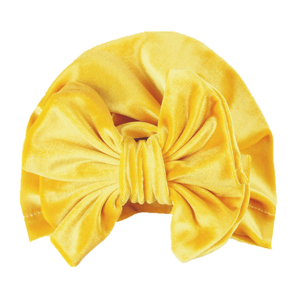 Baby velvet bow hats