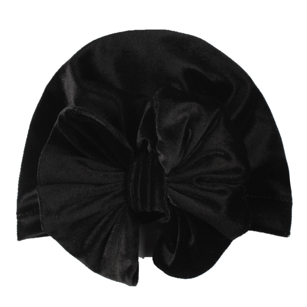 Baby velvet bow hats