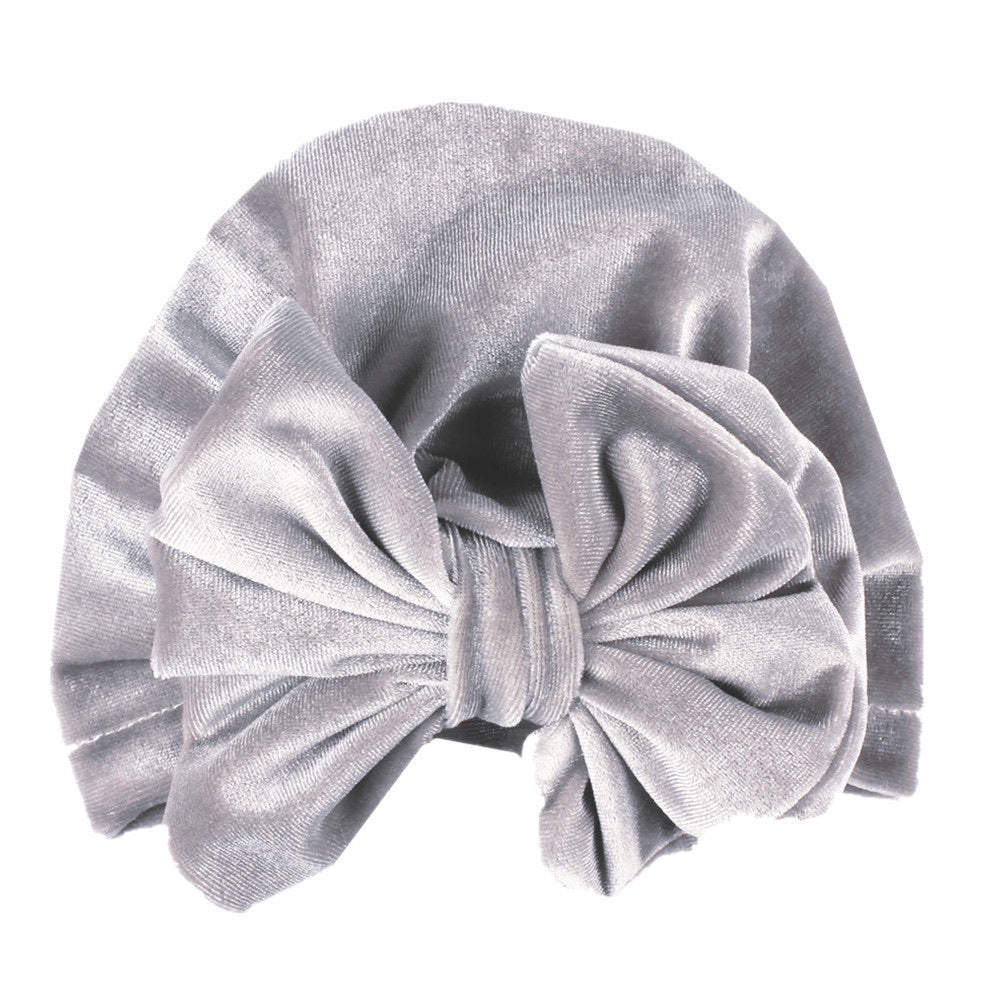 Baby velvet bow hats