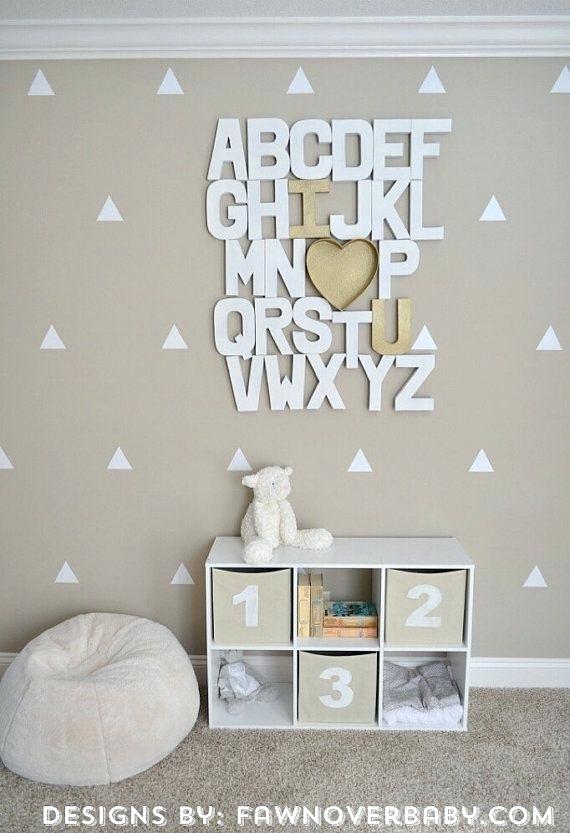 White wooden Nursery Wall Letters (1piece)